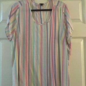 Torrid Pastel Striped Blouse